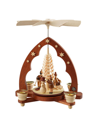 Handcrafted Candle Pyramid - Children in Winter
