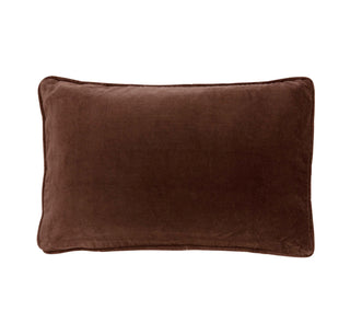Rectangle Velvet Cushion Cover, Chocolate