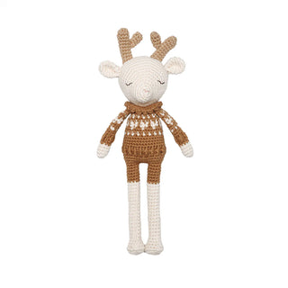 Robin Reindeer - hearts sweater caramel