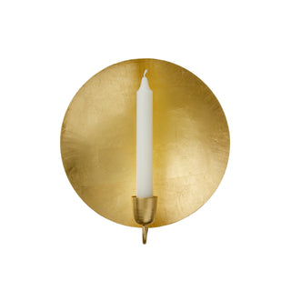 Round Golden Wall Candle Holder