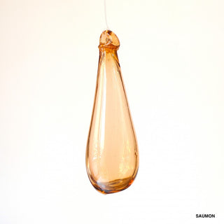 Blown glass treardrop ornament