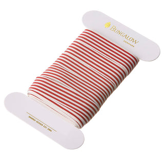 Striped Ribbon 18mm Scarlet