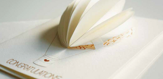 Honeycomb-wedding card. Congratulations.