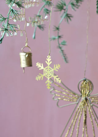 Mini brass snowflake ornament