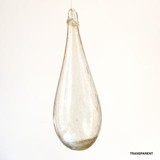 Blown glass treardrop ornament