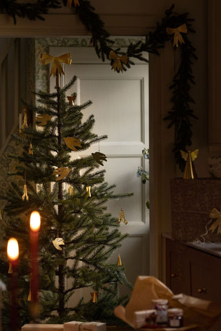 Brass Ribbon Bow Tree Topper
