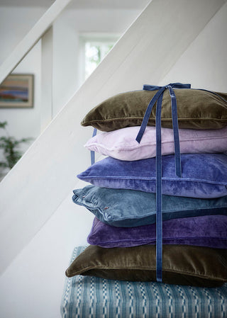 Velvet Ribbon 16mm Dusty Blue