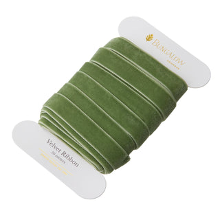 Velvet Ribbon 16mm Moss