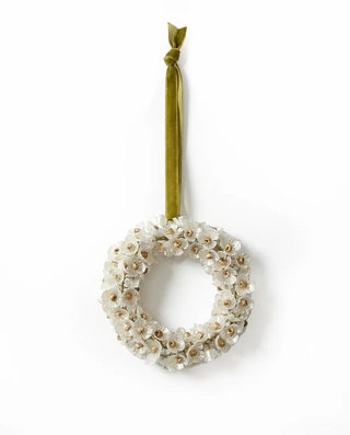 Almond Blossom Small Wreath Ornament