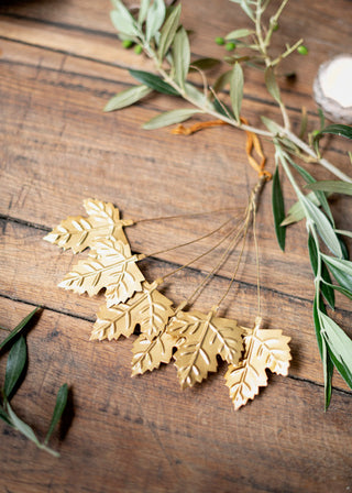 Brass leaves bunch