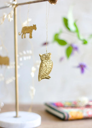 Brass owl ornament