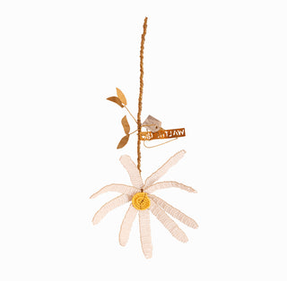 Walther&co white and yellow beads flower