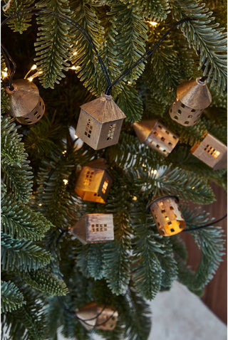 Winter village lighted garland