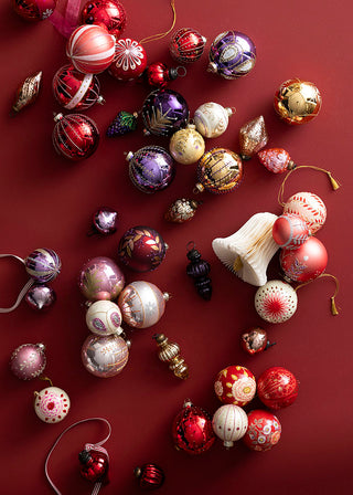 Papier Mâché Baubles Gaya Berry - Set of 4