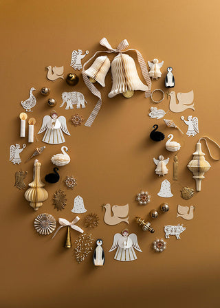 Honeycomb Swans Ornaments