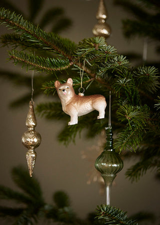 Corgi Glass Ornament