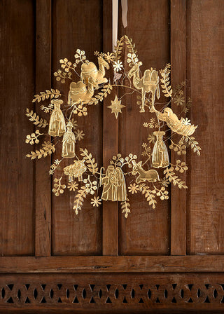 Golden Holy Night Wreath