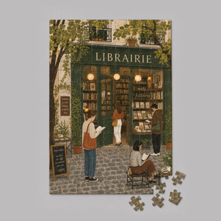 French Bookshop Mini 100 pieces Wooden Jigsaw Puzzle