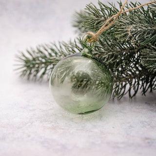 Moss Green Glass Bauble