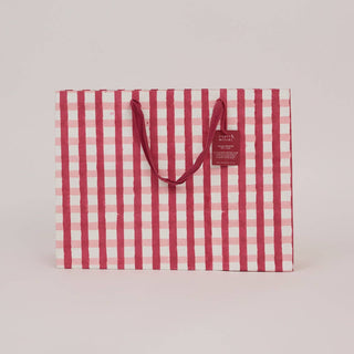Large Block Printed Gift Bags - Christmas Pudding