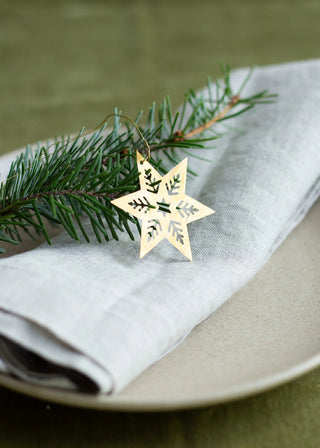 Brass Stars Ornaments - Set of 3