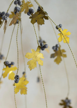 Brass Oak & Black Berries Hanger