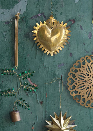 Immaculate Brass Heart Ornament