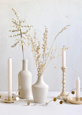 White beads flower garland