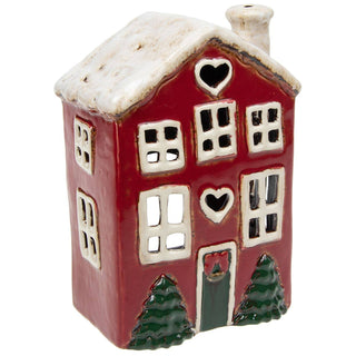Christmas Village Heart House with Trees