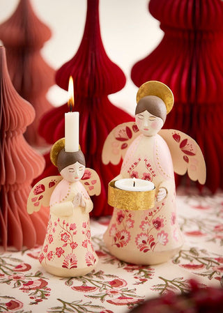 NORDIC.CHRISTMAS - Angel Marigold Ruby Candle Holder