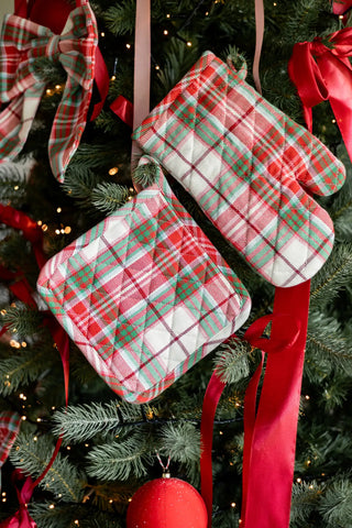 ANGÈLE Red Ovenmitt + Pot Holder