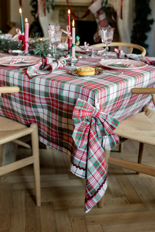 ANGÈLE Red Checkered Bows - set of 4
