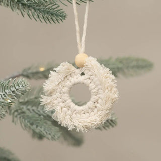 NORDIC.CHRISTMAS - Astrid scandi macrame fabric ornament
