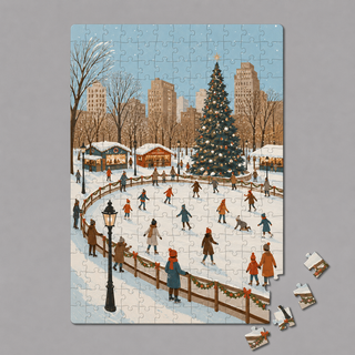 Christmas Ice Skating Mini 100 pieces Jigsaw Puzzle