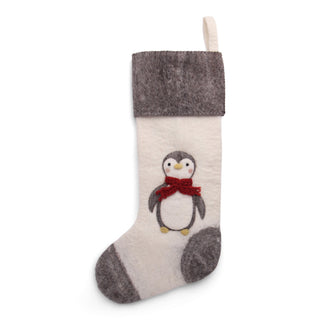 NORDIC.CHRISTMAS - Big felt stocking with Penguin