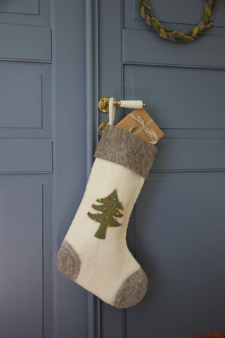 NORDIC.CHRISTMAS - Big felt stocking with Tree