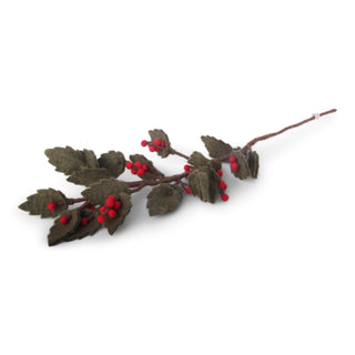 NORDIC.CHRISTMAS - Big holly felt branch