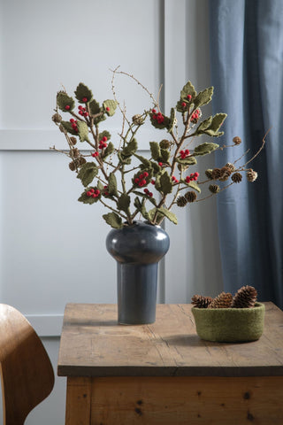 NORDIC.CHRISTMAS - Big holly felt branch