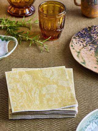 NORDIC.CHRISTMAS - Faustina Napkin, yellow/green, FSC® Mix, Paper
