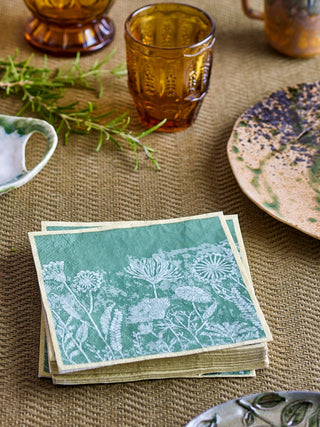 NORDIC.CHRISTMAS - Faustina Napkin, yellow/green, FSC® Mix, Paper