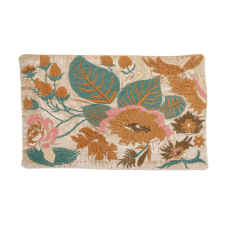 NORDIC.CHRISTMAS - Flower embroidered Cushion