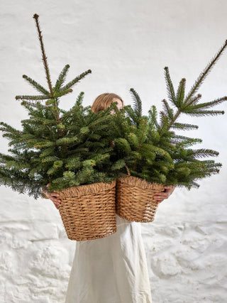 NORDIC.CHRISTMAS - Water Hyacinth natural baskets - set of 2