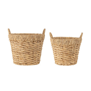 NORDIC.CHRISTMAS - Water Hyacinth natural baskets - set of 2