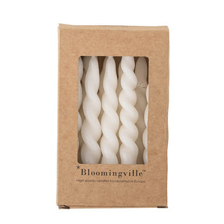 NORDIC.CHRISTMAS - White Christmas tree candle - pack of 12