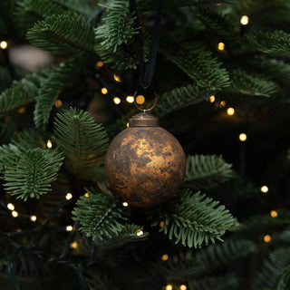 NORDIC.CHRISTMAS - Amber patina glass bauble