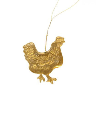NORDIC.CHRISTMAS - Brass chicken ornament