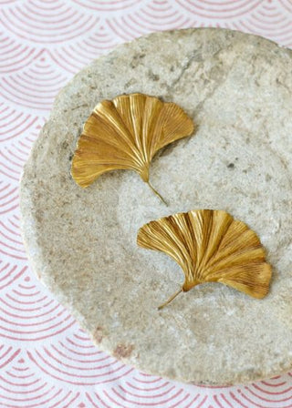NORDIC.CHRISTMAS - Brass ginkgo decoration
