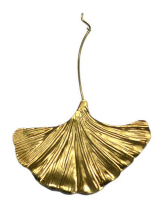 NORDIC.CHRISTMAS - Brass ginkgo decoration