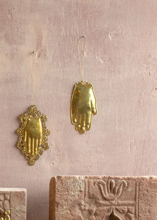 NORDIC.CHRISTMAS - Brass hand ornament