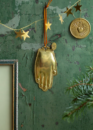 NORDIC.CHRISTMAS - Brass hand ornament